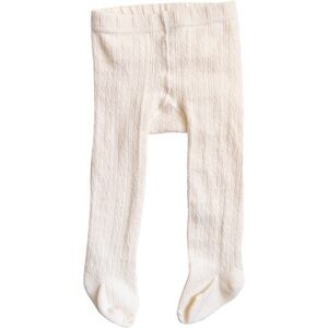 Little Stocking Company Ivory Cable Knit Tights Size 0-6M